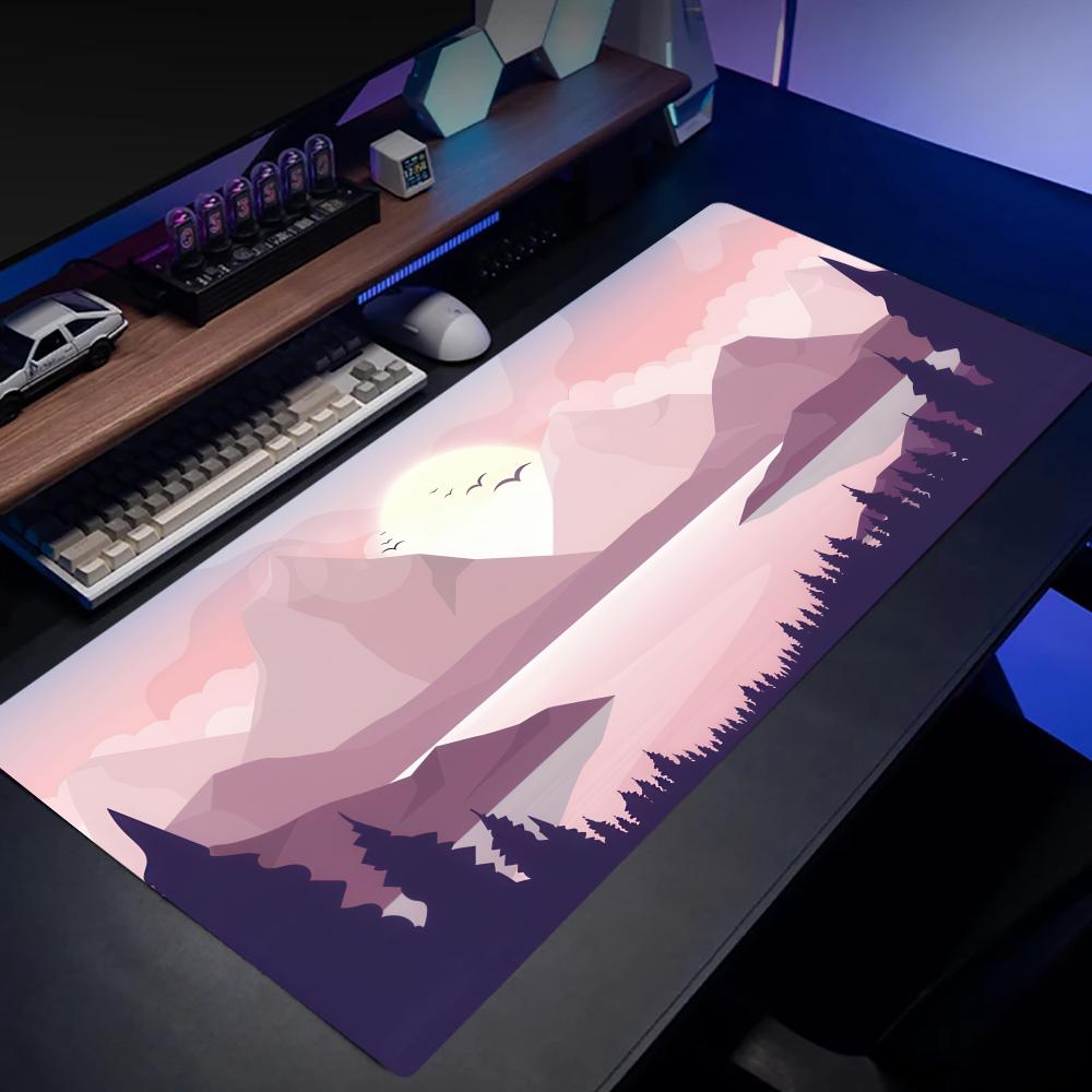 Desk Setup Rug - Sunset Lake Desk Mats Gaming Mats