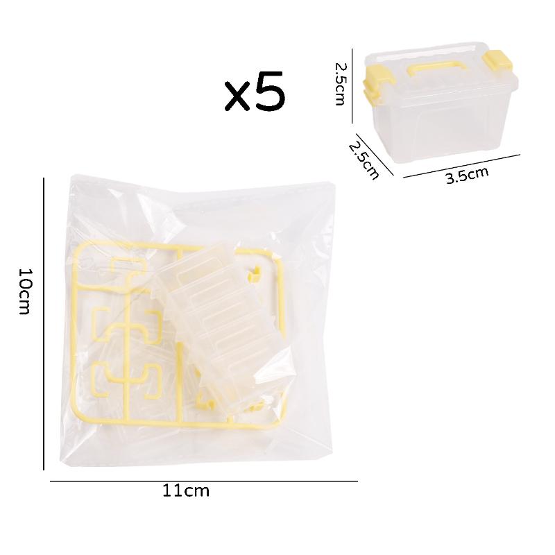 Cable Box Organizer - 5Pcs Portable Organizer Case Dollhouse Transparent