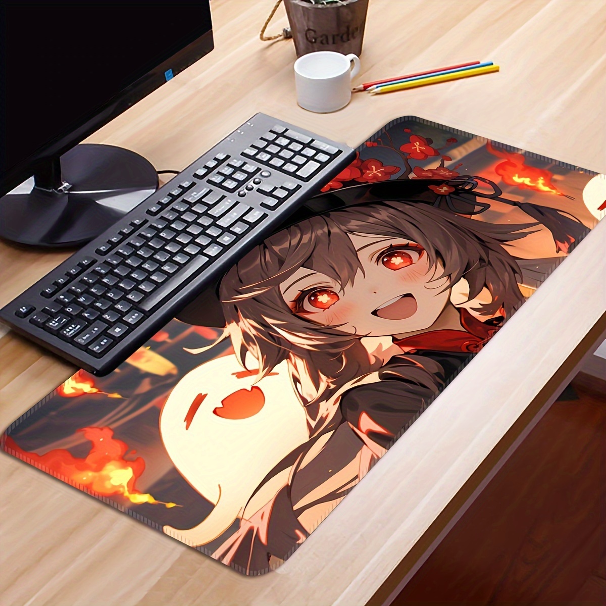 Desk Setup Rug - Large Anime Mouse Pad with Non-Slip