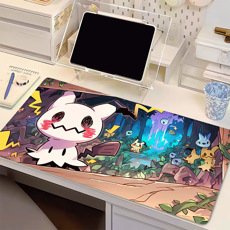 Desk Setup Mat - Natural Rubber Mouse Pad Pokemon Mimikyu