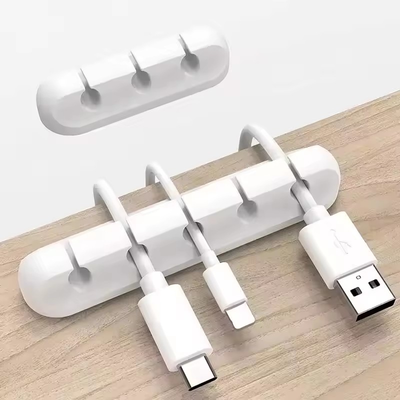 Cable Box Organizer - Silicone USB Cable Clip Winder Organizer