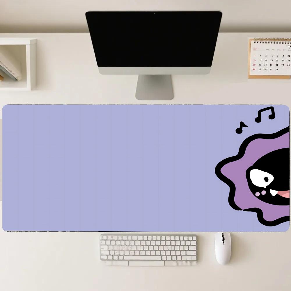 Desk Setup Rug - Playmat Cute Purple Expression Mouse Pad