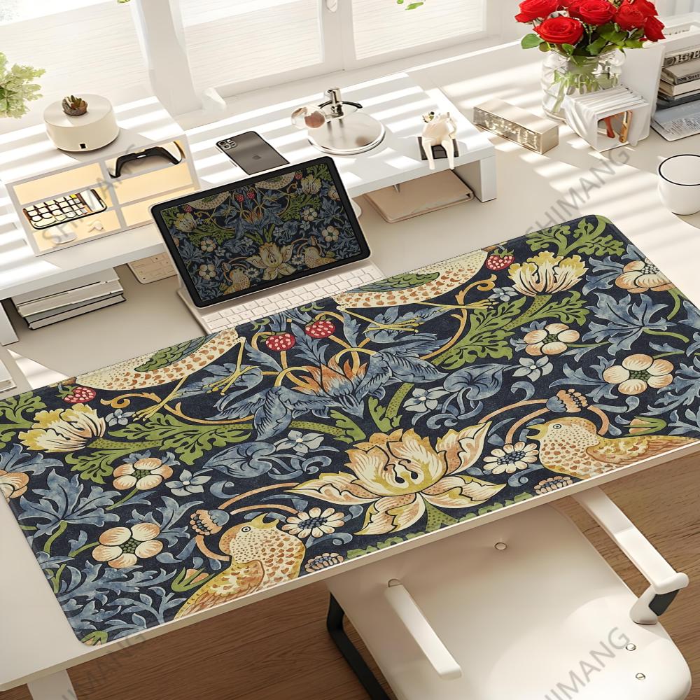 Desk Setup Accessories Aesthetic - Xxl Mouse Pad 900x400 William Morris