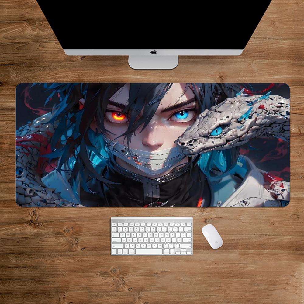Desk Setup Rug - Iguro Obanai Mouse Pad Desk Accessories