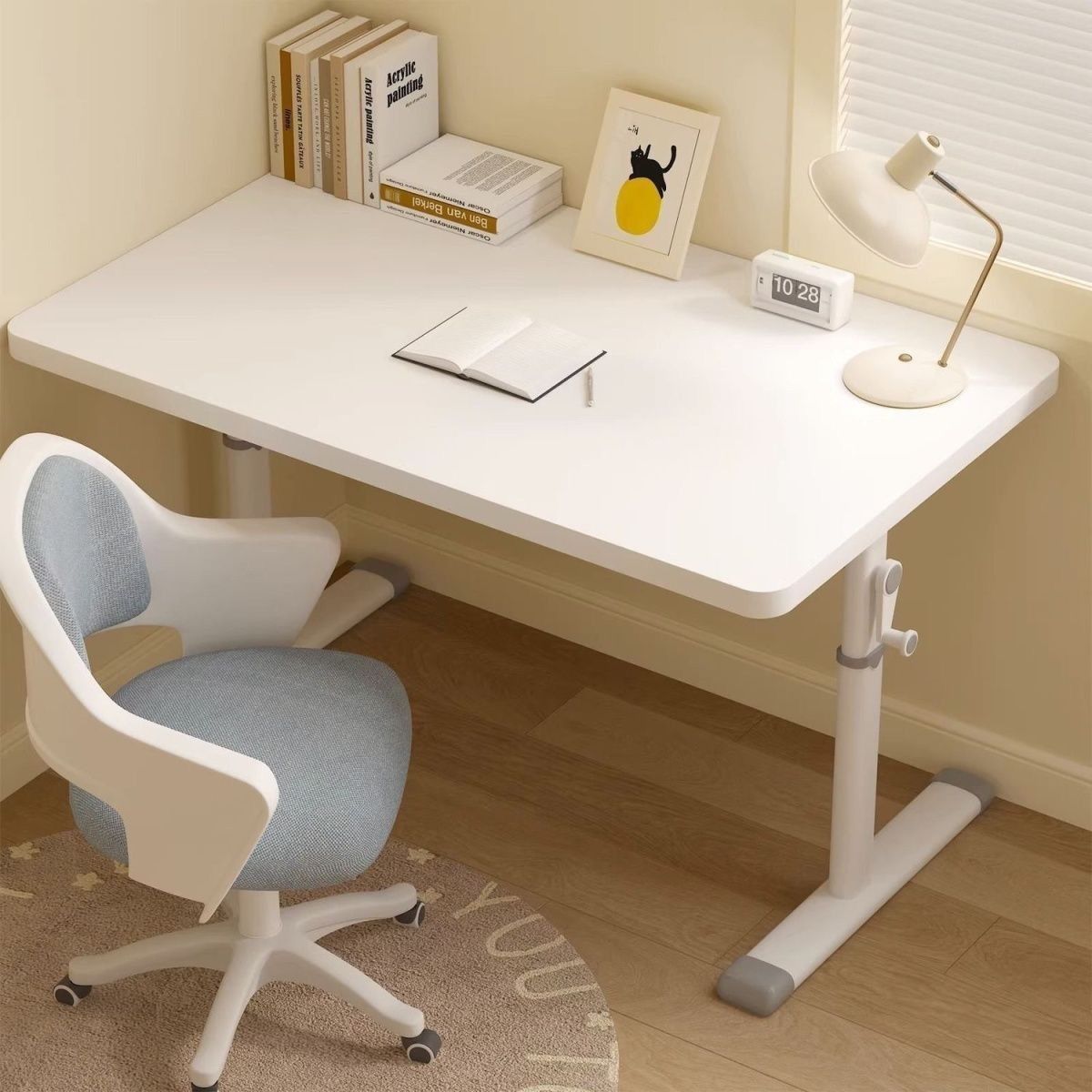 Desk Setup Simple - Lift up Children's Study Desk, Elementary