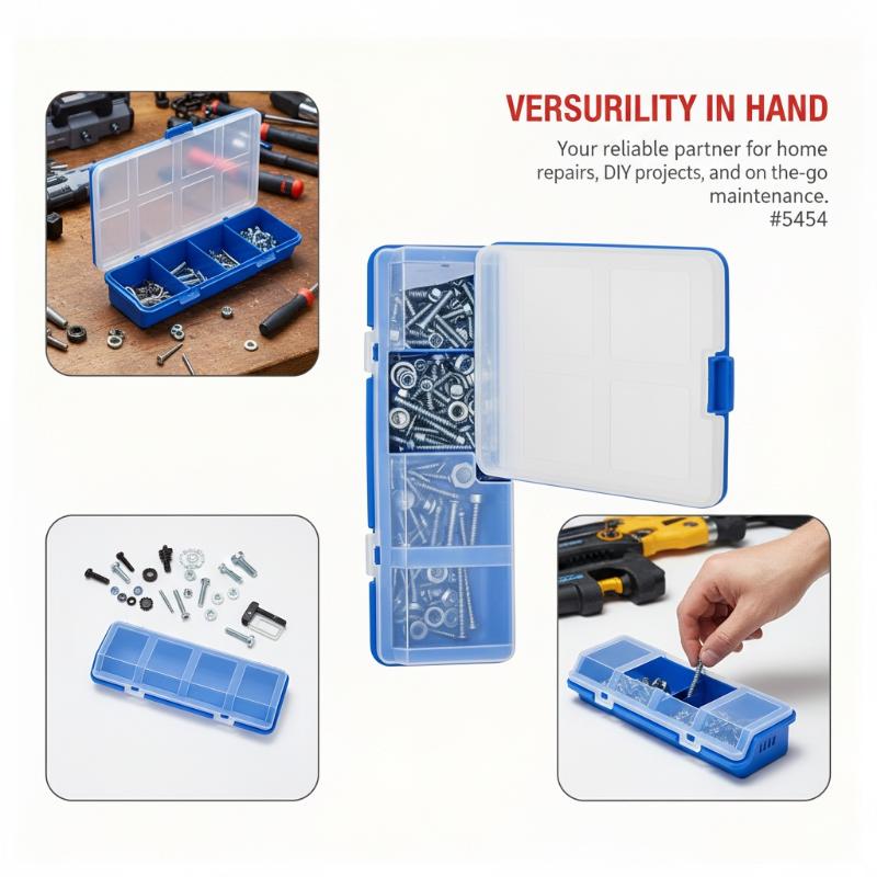 Cable Box Organizer - Screw Organizer Box Blue Red Black