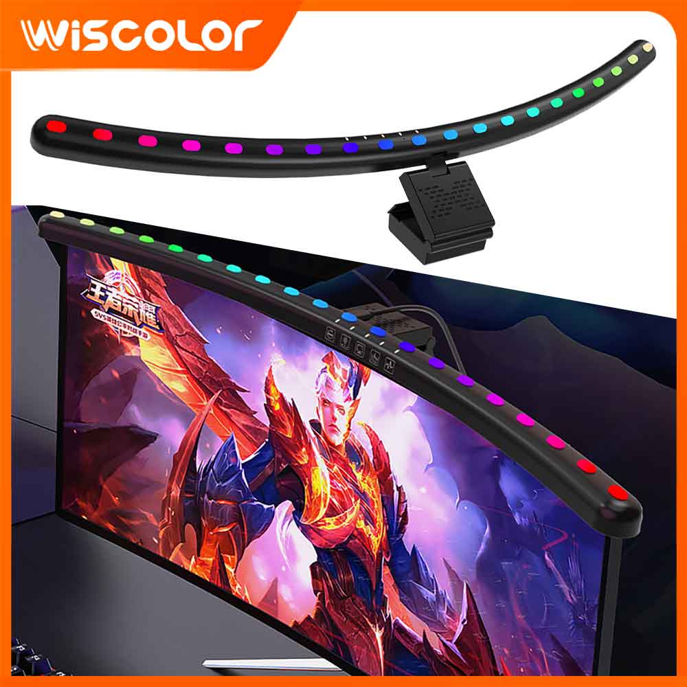 Desk Setup Accessories Aesthetic - RGB Light Bar Monitor Smart Setup