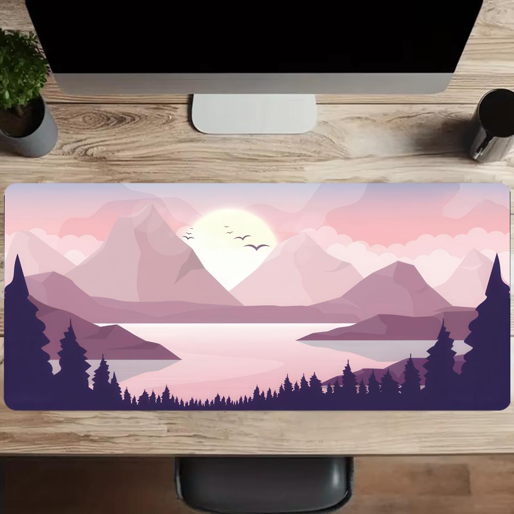 Sunset Lake Desk Mats Gaming M - Desk Setup Rug のレビューと価格