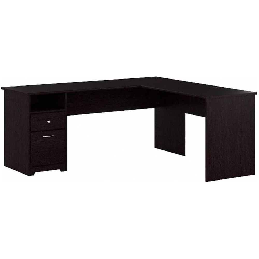Oak 72W L-Shaped Desk with Dra - Desk Setup Oak のレビューと価格
