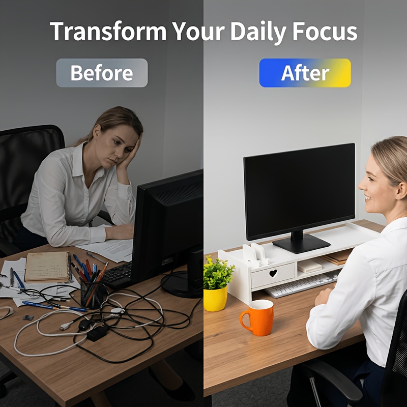 Minimalist White PVC Monitor S - Desk Setup Home Office のレビューと価格