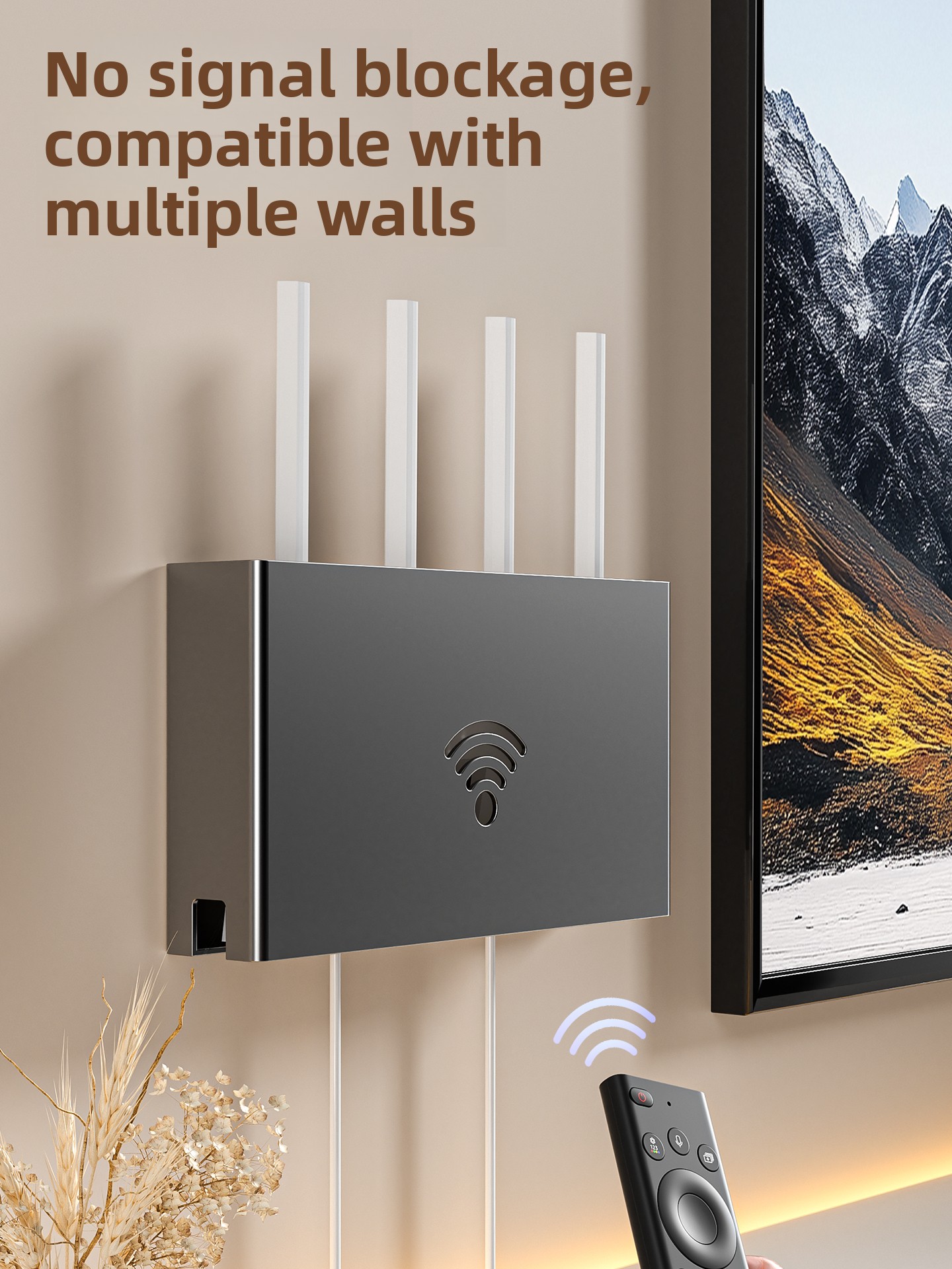 Wall-Mounted Router Storage Bo - Cable Box Organizer のレビューと価格
