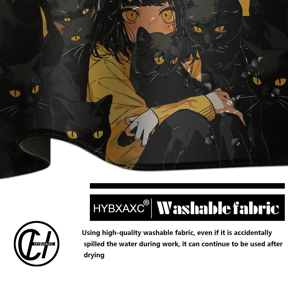 Gaming Mouse Pad Anime Black C - Desk Setup Rug のレビューと価格