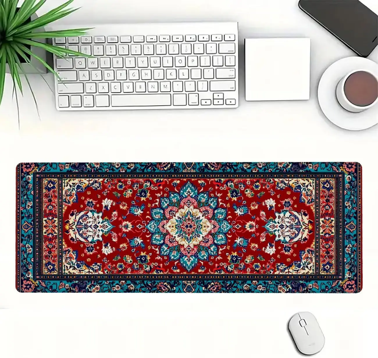 Stylish Ornate Persian Floral  - Desk Setup With Laptop のレビューと価格