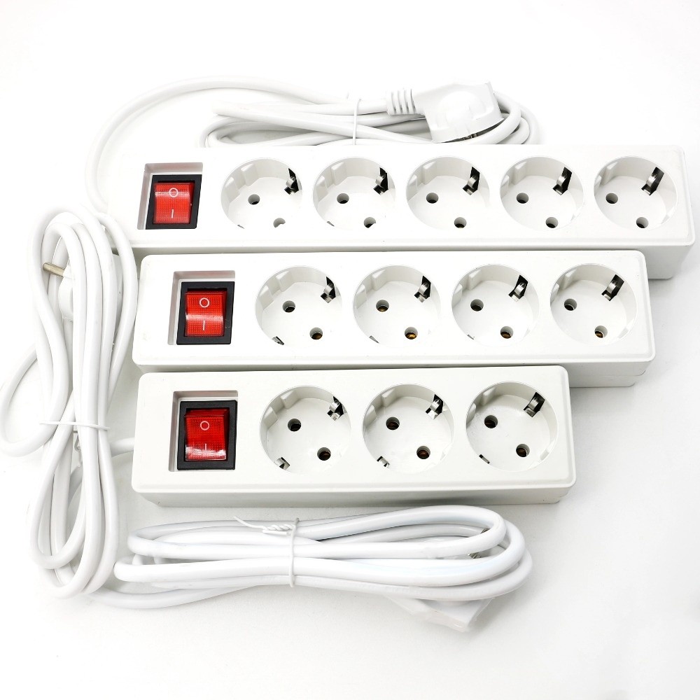 Portable 3/4/5 Sockets EU Powe - Power Strip Flat のレビューと価格