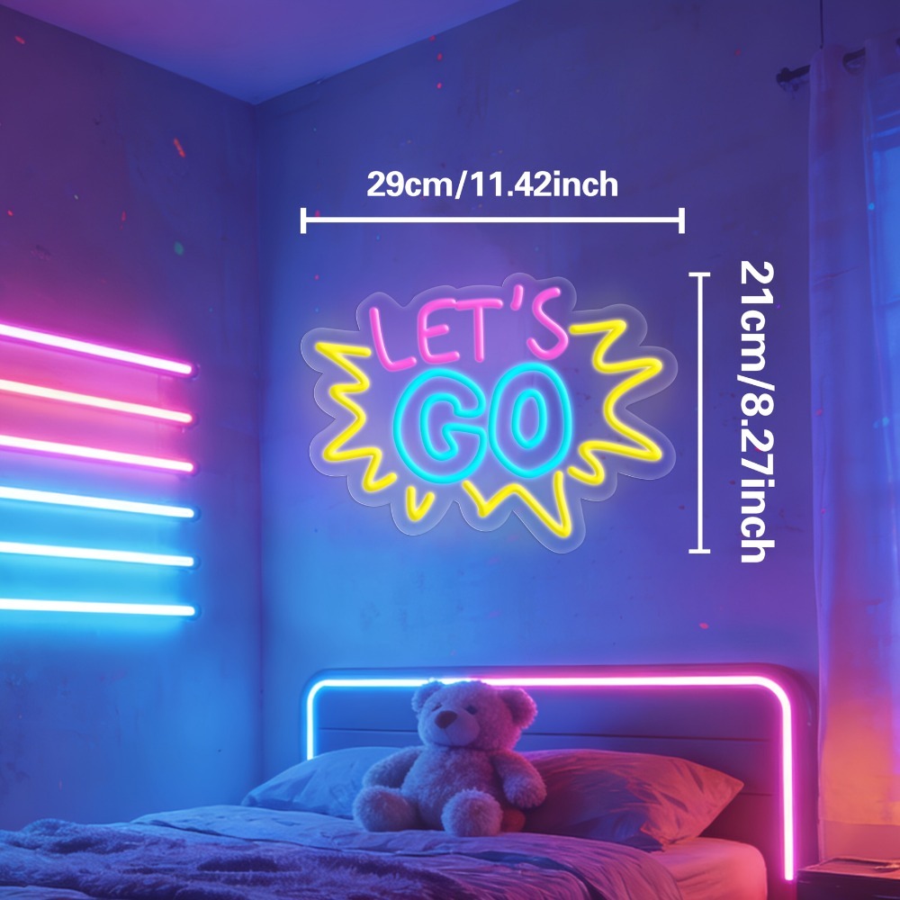 LET'S GO Multicolor LED Neon S - Desk Setup Inspiration のレビューと価格