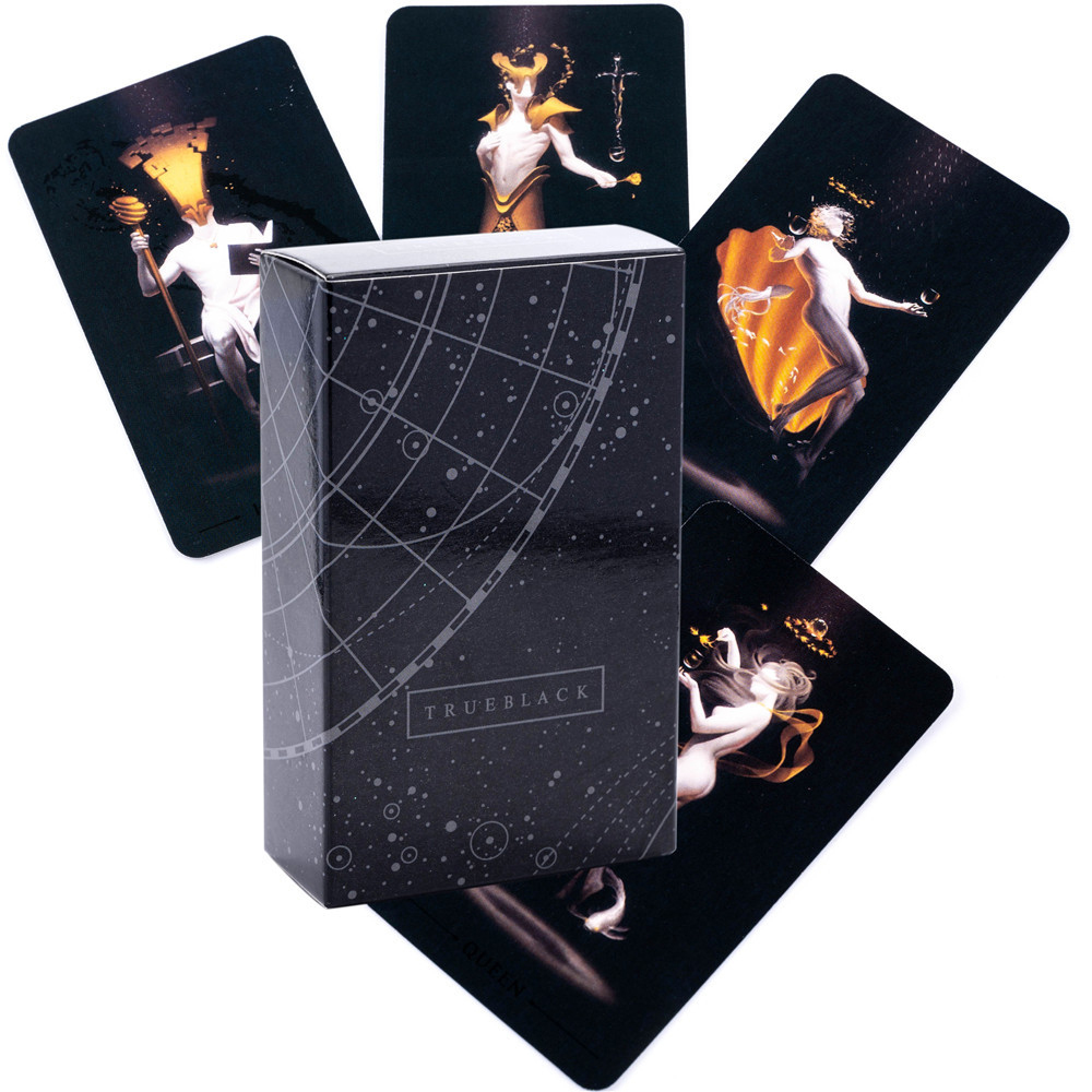 True Black Tarot Cards 78 Card - Desk Setup Black のレビューと価格