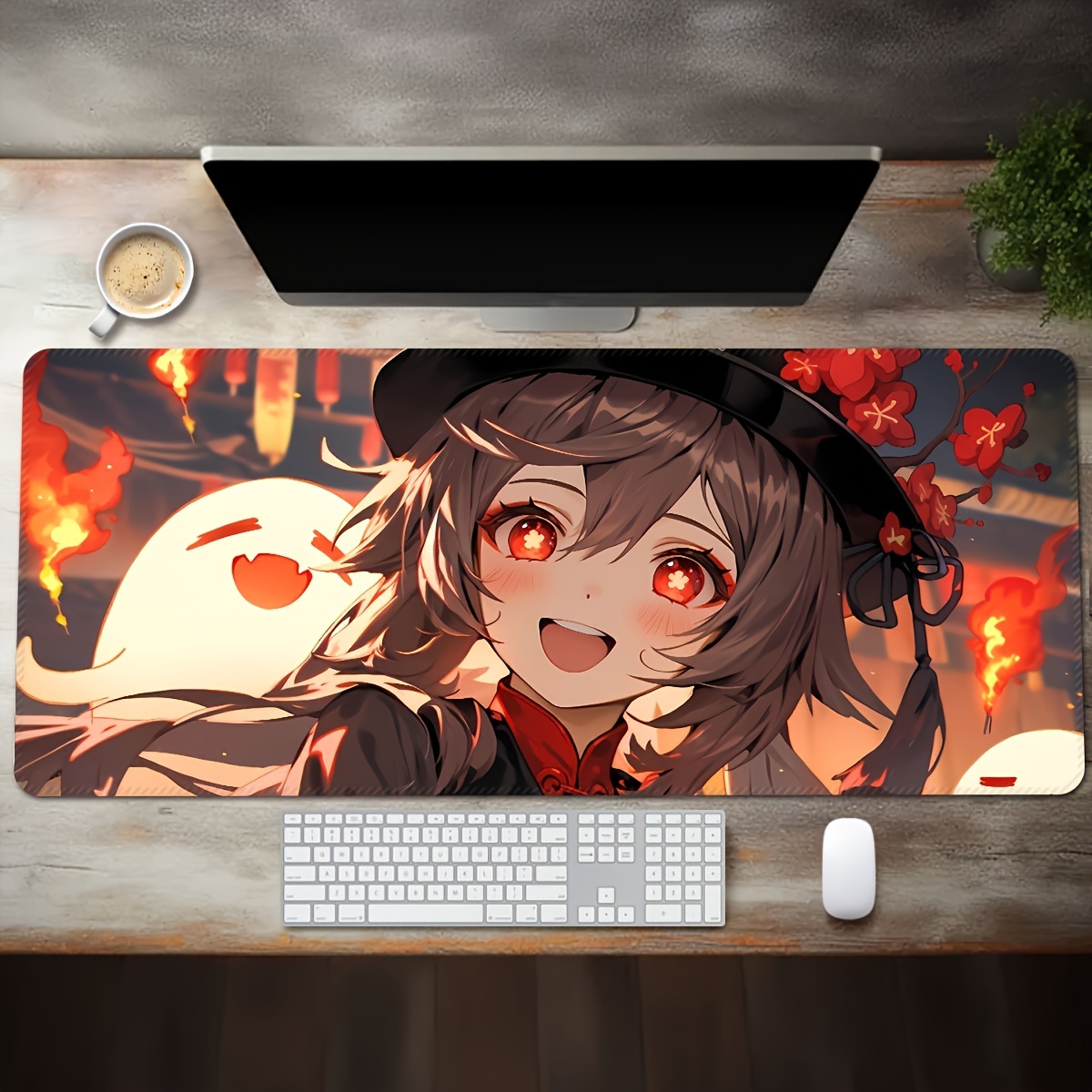 Large Anime Mouse Pad with Non - Desk Setup Rug のレビューと価格