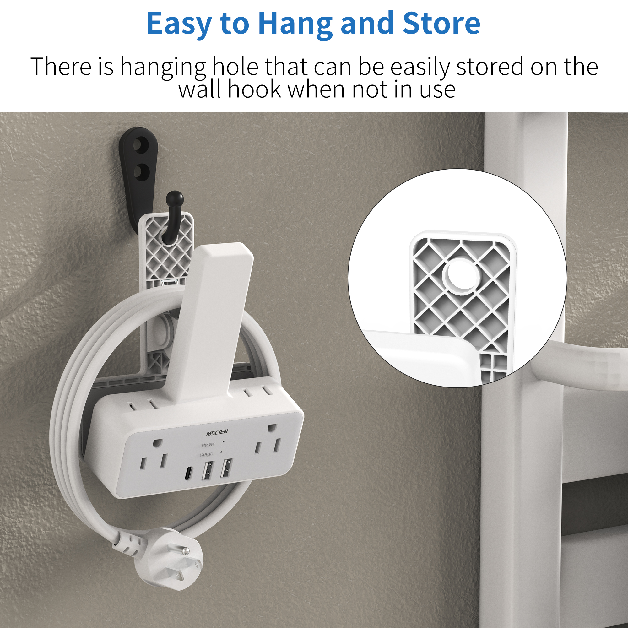 MSCIEN Power Strip Surge Prote - Power Strip Flat のレビューと価格