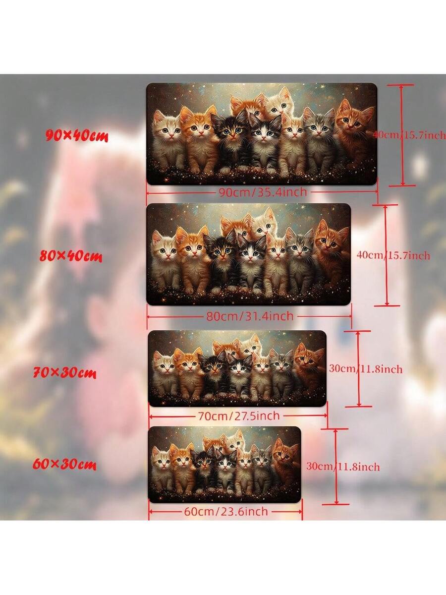 Cute Kitten Gaming Mouse Pad D - Desk Setup With Laptop のレビューと価格