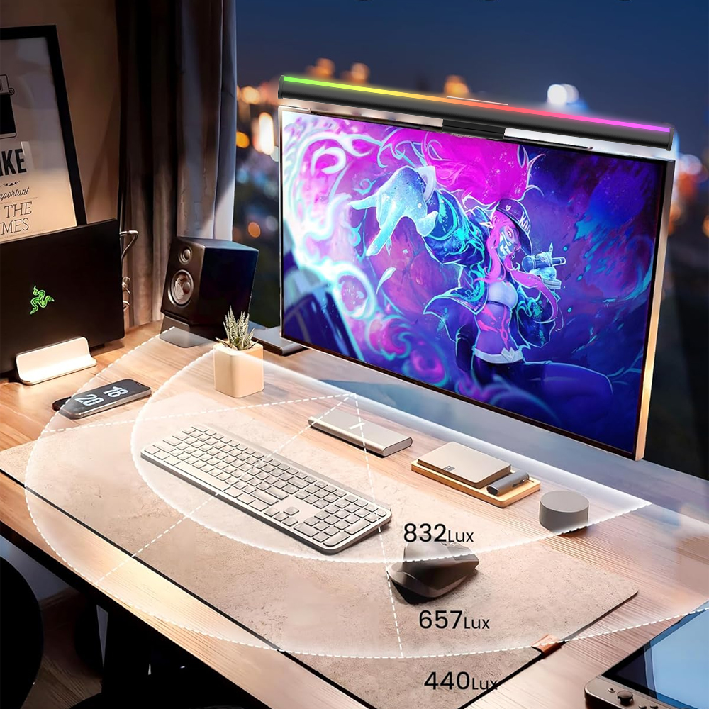 Screen Hanging Lamp Monitor Li - Desk Setup Black のレビューと価格