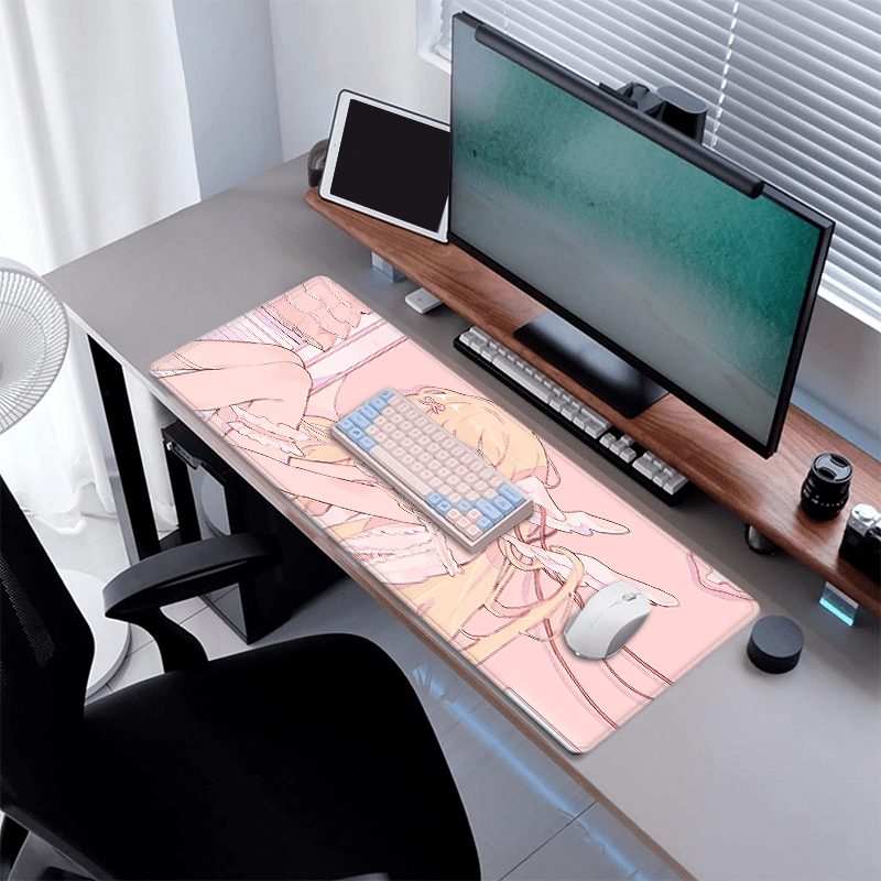 Kawaii Cute Angel Girl Mouse P - Desk Setup Rug のレビューと価格