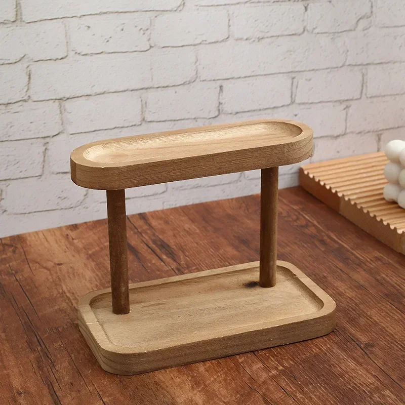 Hot Wooden Storage Shelf 2-Tie - Desk Setup Productivity のレビューと価格