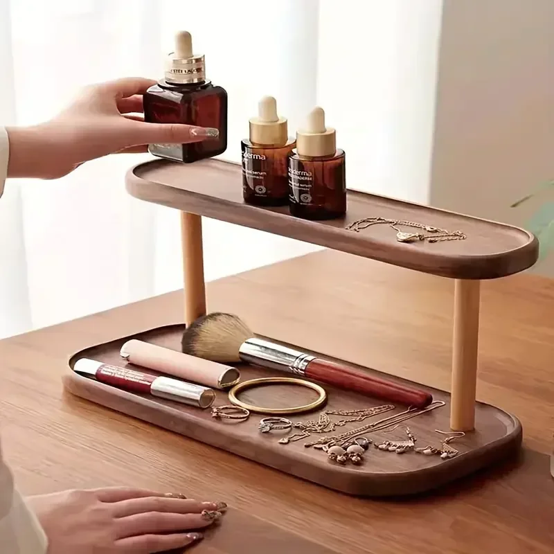 Hot Wooden Storage Shelf 2-Tie - Desk Setup Productivity のレビューと価格