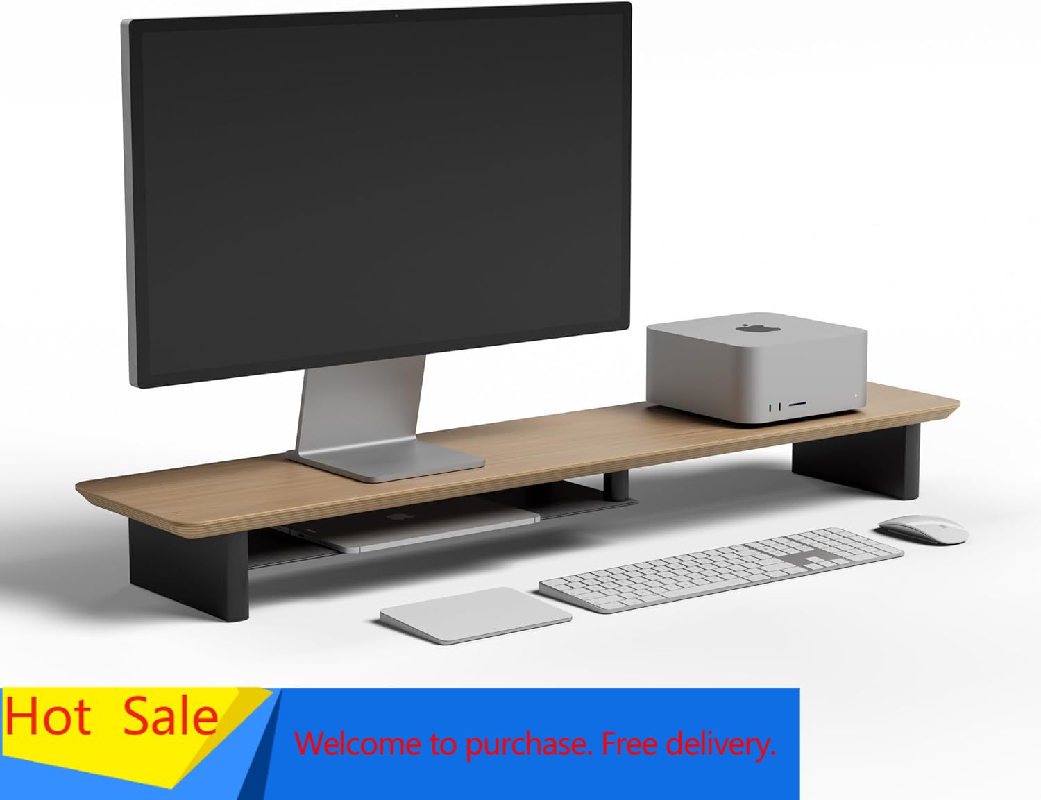 White Oak Dual‑Tier Ergonomic  - Desk Setup Oak のレビューと価格