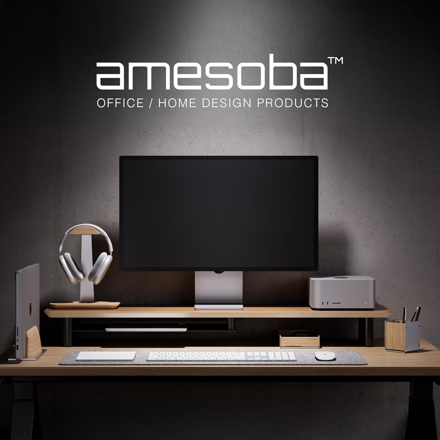 White Oak Dual‑Tier Ergonomic  - Desk Setup Oak のレビューと価格