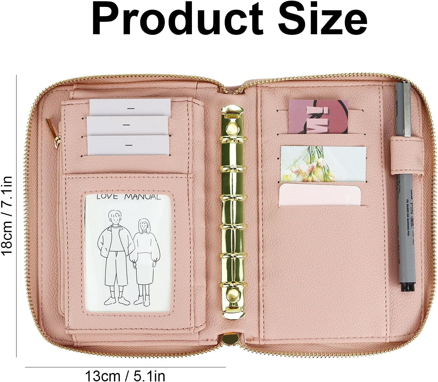 A7 Leather Budget Binder Cash  - Ring Binder Box のレビューと価格
