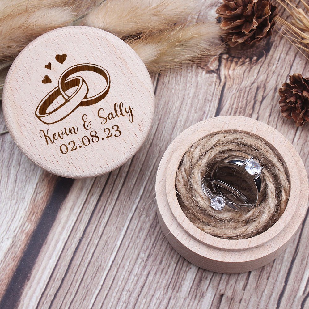 Personalized Engraved Wooden R - Ring Binder Box のレビューと価格