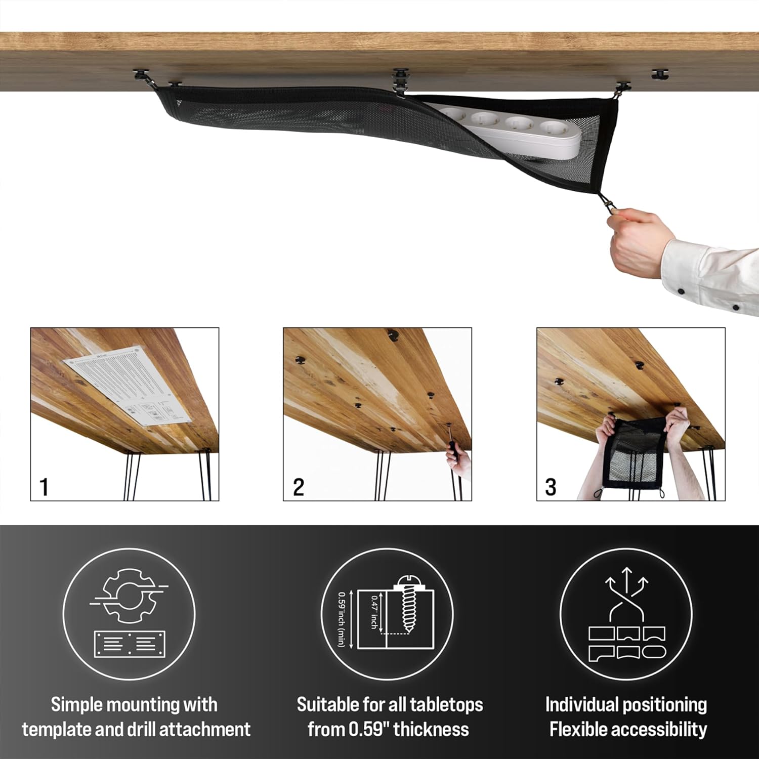 Under Desk Cable Management Ne - Desk Setup Net のレビューと価格