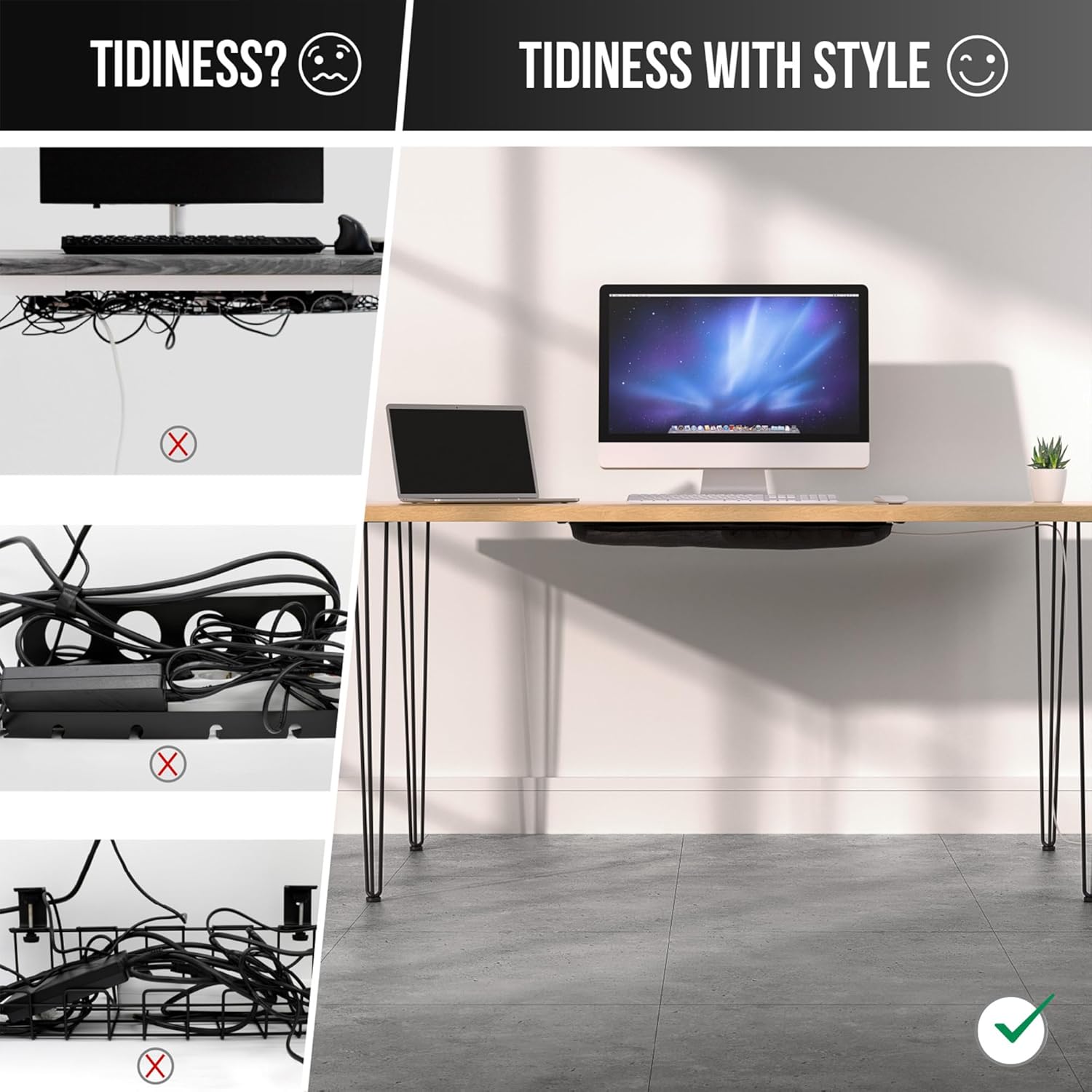 Under Desk Cable Management Ne - Desk Setup Net のレビューと価格