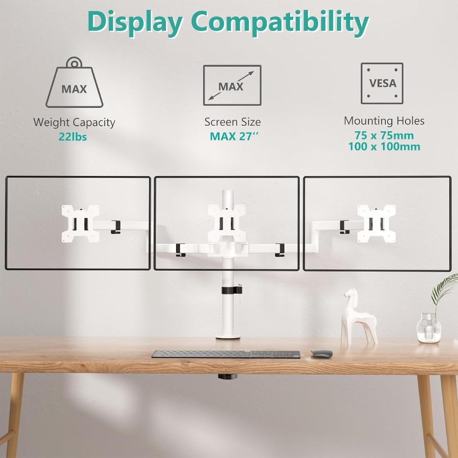 Triple Monitor Mount for Desk  - Desk Setup Triple Monitor のレビューと価格