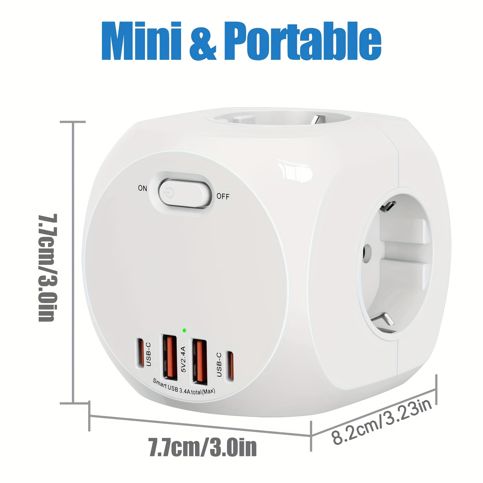 4000W EU Plug Power Strip Cube - Power Strip Flat のレビューと価格