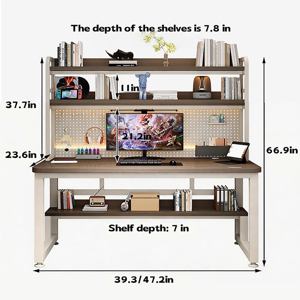 LED-Illuminated 39 Gaming Desk - Desk Setup Charging Station のレビューと価格