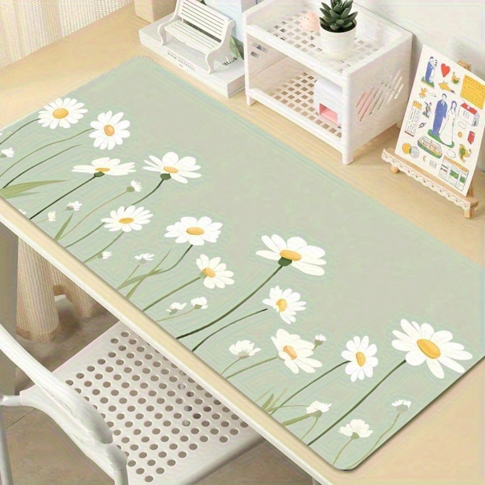 Large Daisy Design Gaming Mous - Desk Setup With Laptop のレビューと価格