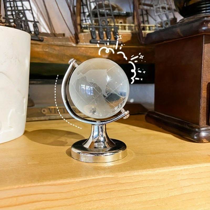 1pc Mini Crystal Globe Decor C - Desk Setup Home Office のレビューと価格