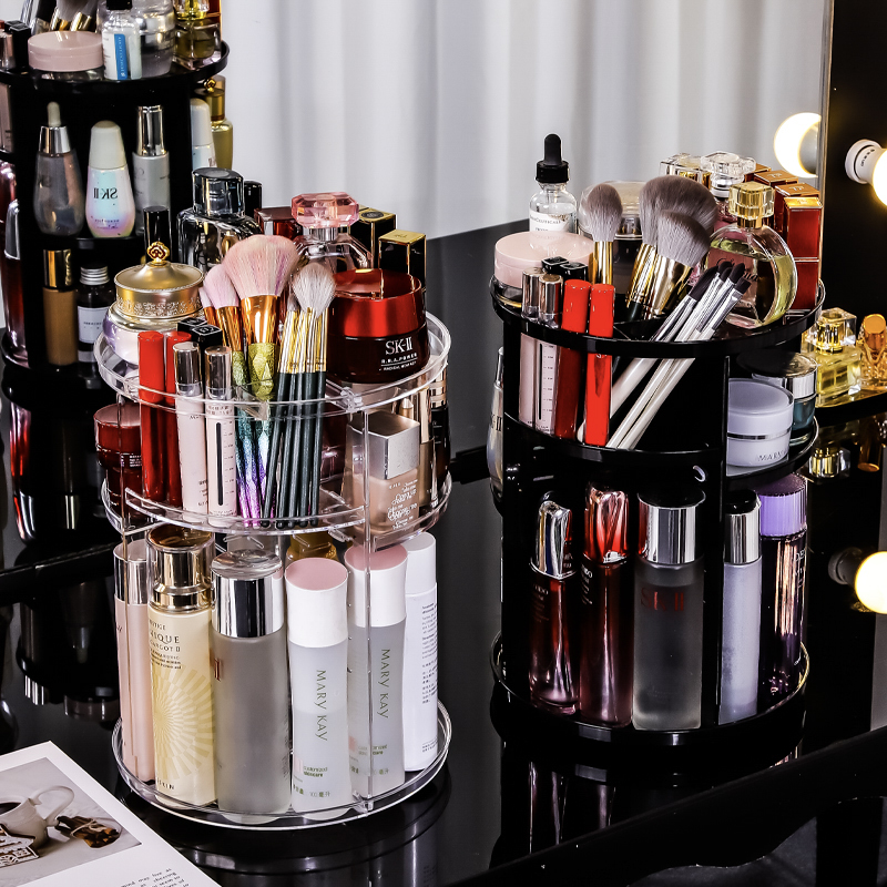 Rotating cosmetics storage box - Desk Setup Productivity のレビューと価格