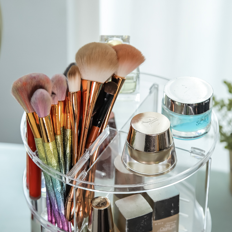 Rotating cosmetics storage box - Desk Setup Productivity のレビューと価格