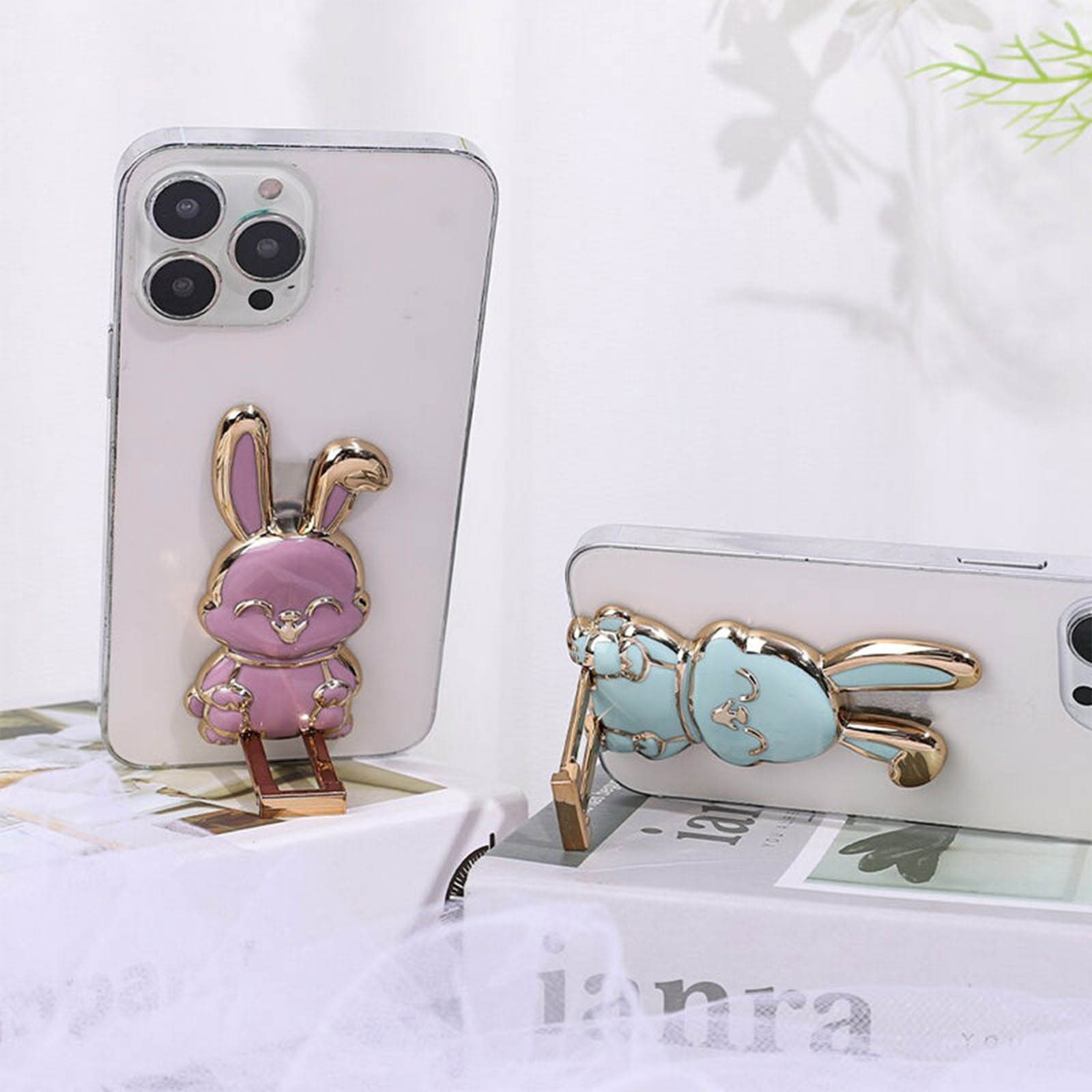 ‌Foldable Bunny Phone Stand Un - Desk Setup Home Office のレビューと価格