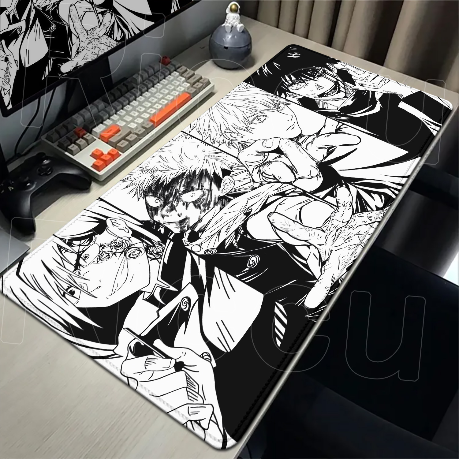 HD 60x30CM Black Anime Jujutsu - Desk Setup Black のレビューと価格