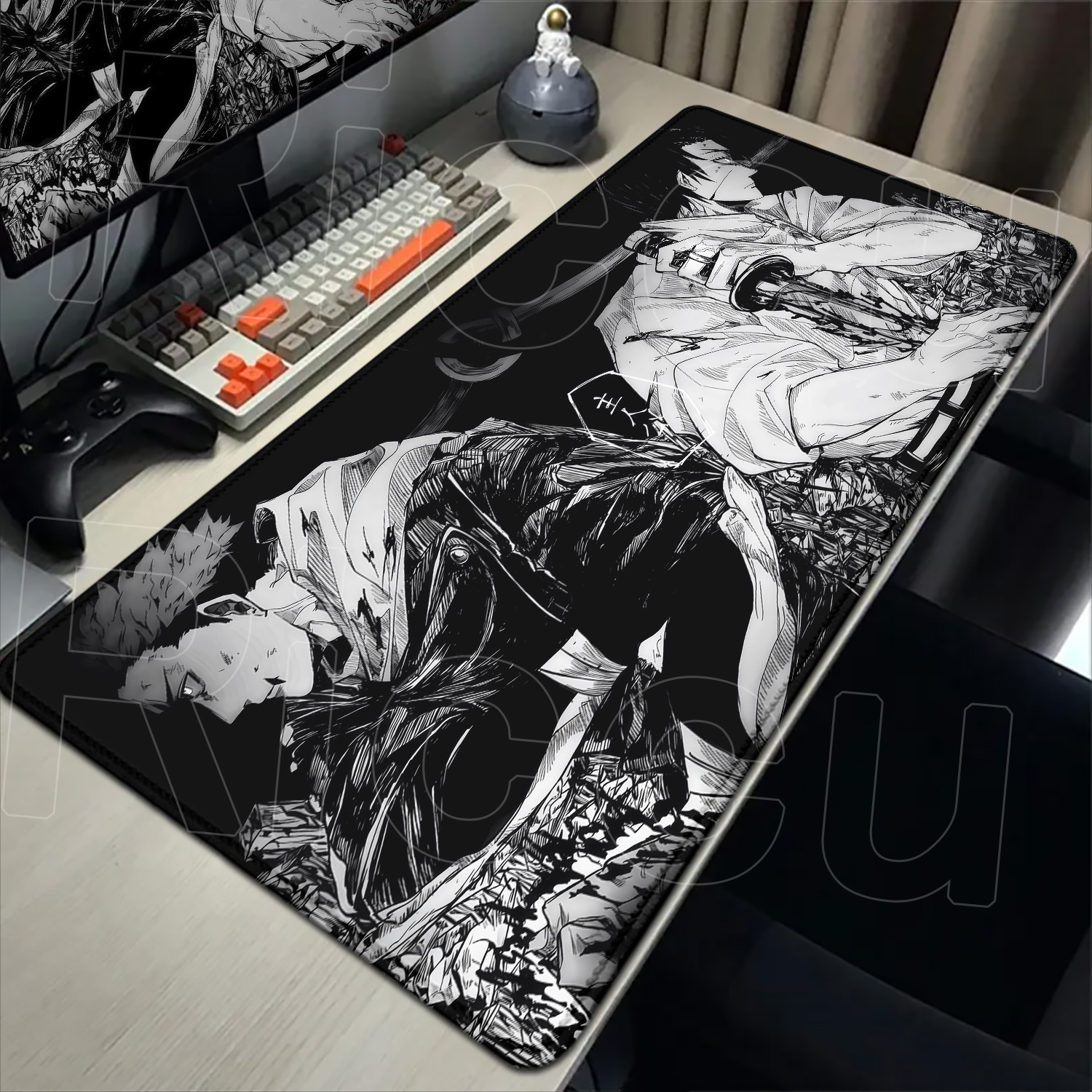HD 60x30CM Black Anime Jujutsu - Desk Setup Black のレビューと価格