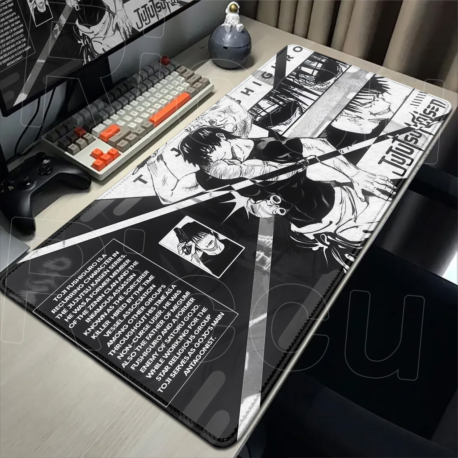 HD 60x30CM Black Anime Jujutsu - Desk Setup Black のレビューと価格