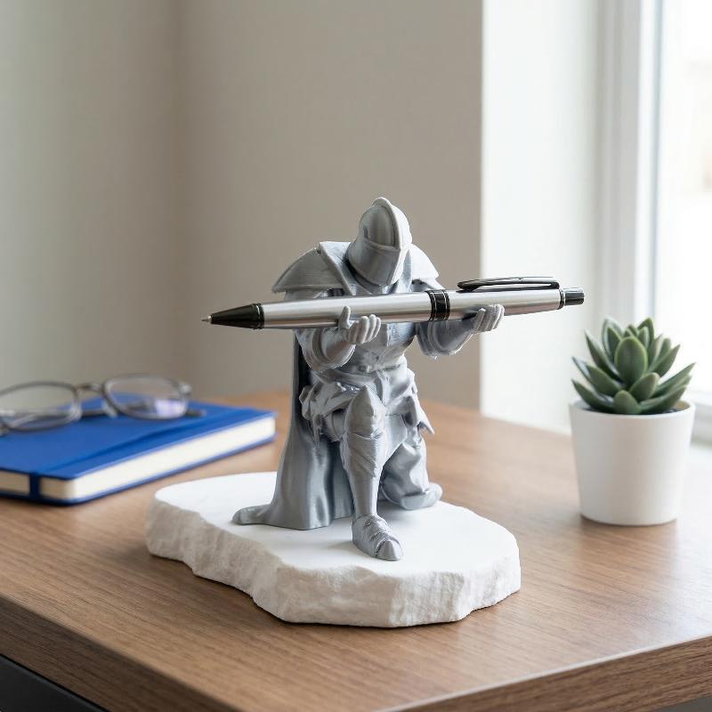 Knight Pen Holder Resin Mediev - Desk Setup Home Office のレビューと価格
