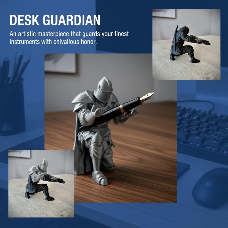 Knight Pen Holder Resin Mediev - Desk Setup Home Office のレビューと価格