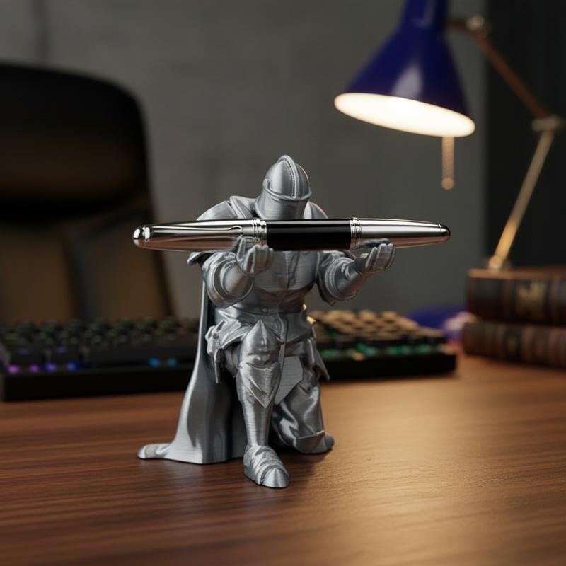Knight Pen Holder Resin Mediev - Desk Setup Home Office のレビューと価格