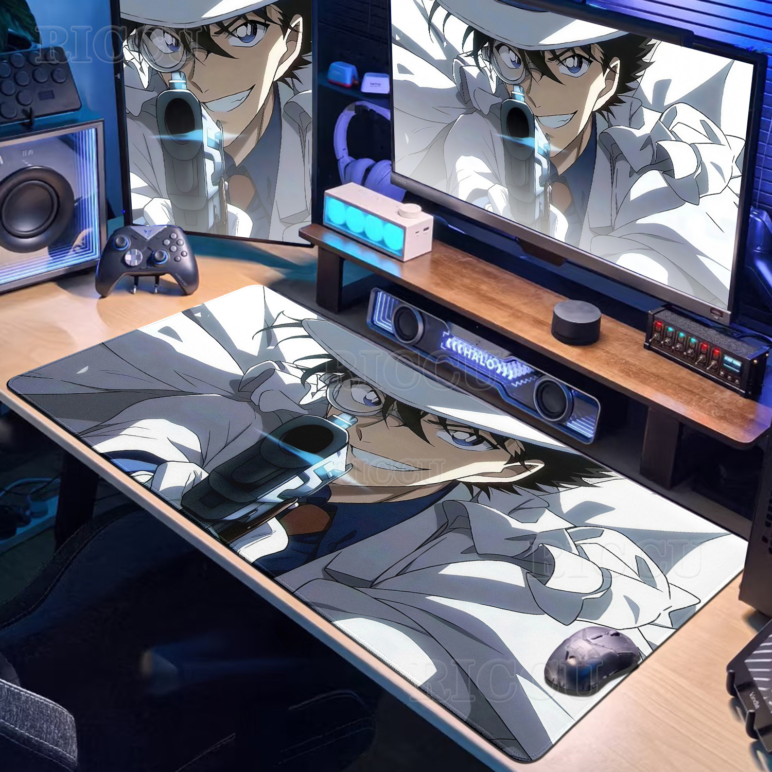 Anime D-Detective Conan Mouse  - Desk Setup With Laptop のレビューと価格