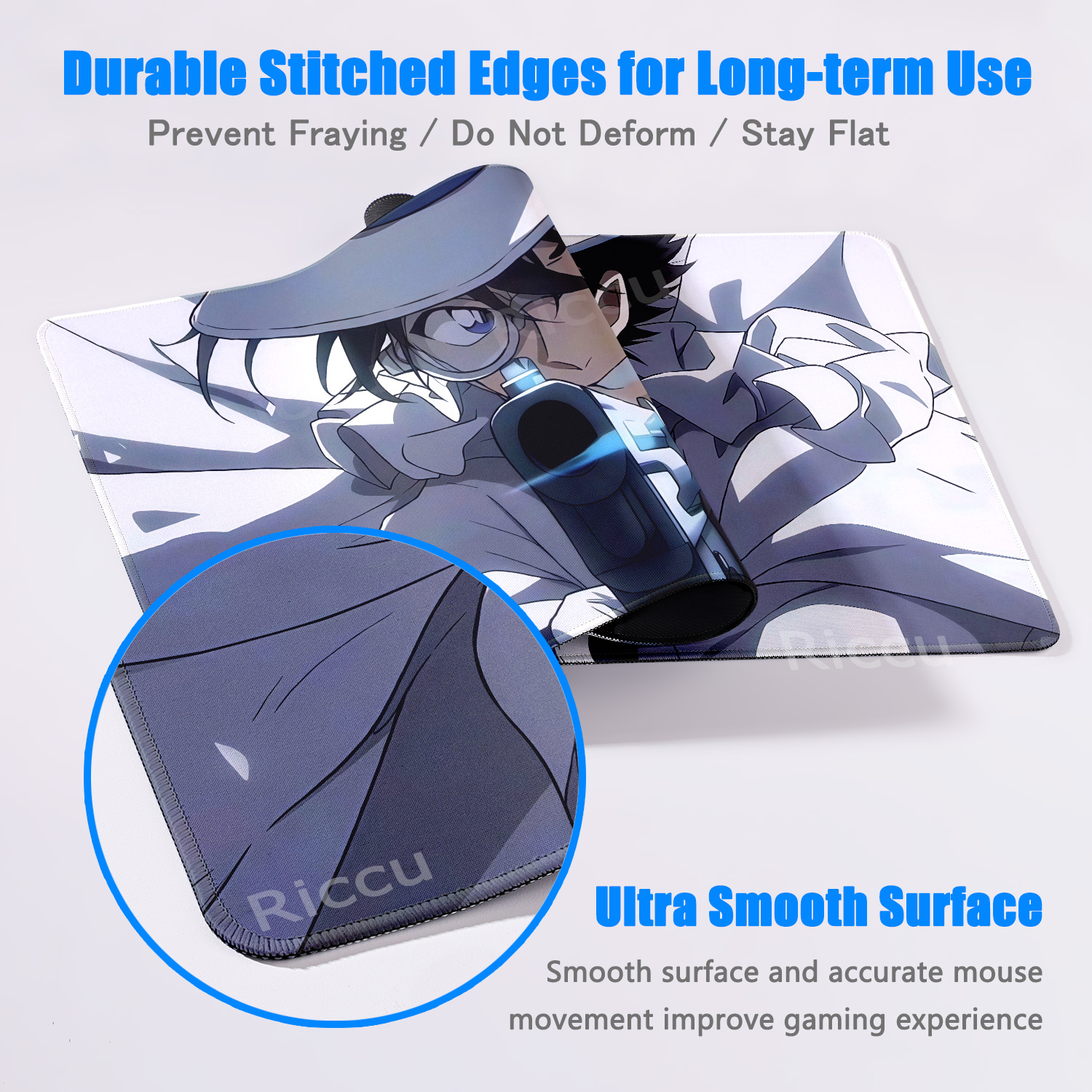 Anime D-Detective Conan Mouse  - Desk Setup With Laptop のレビューと価格