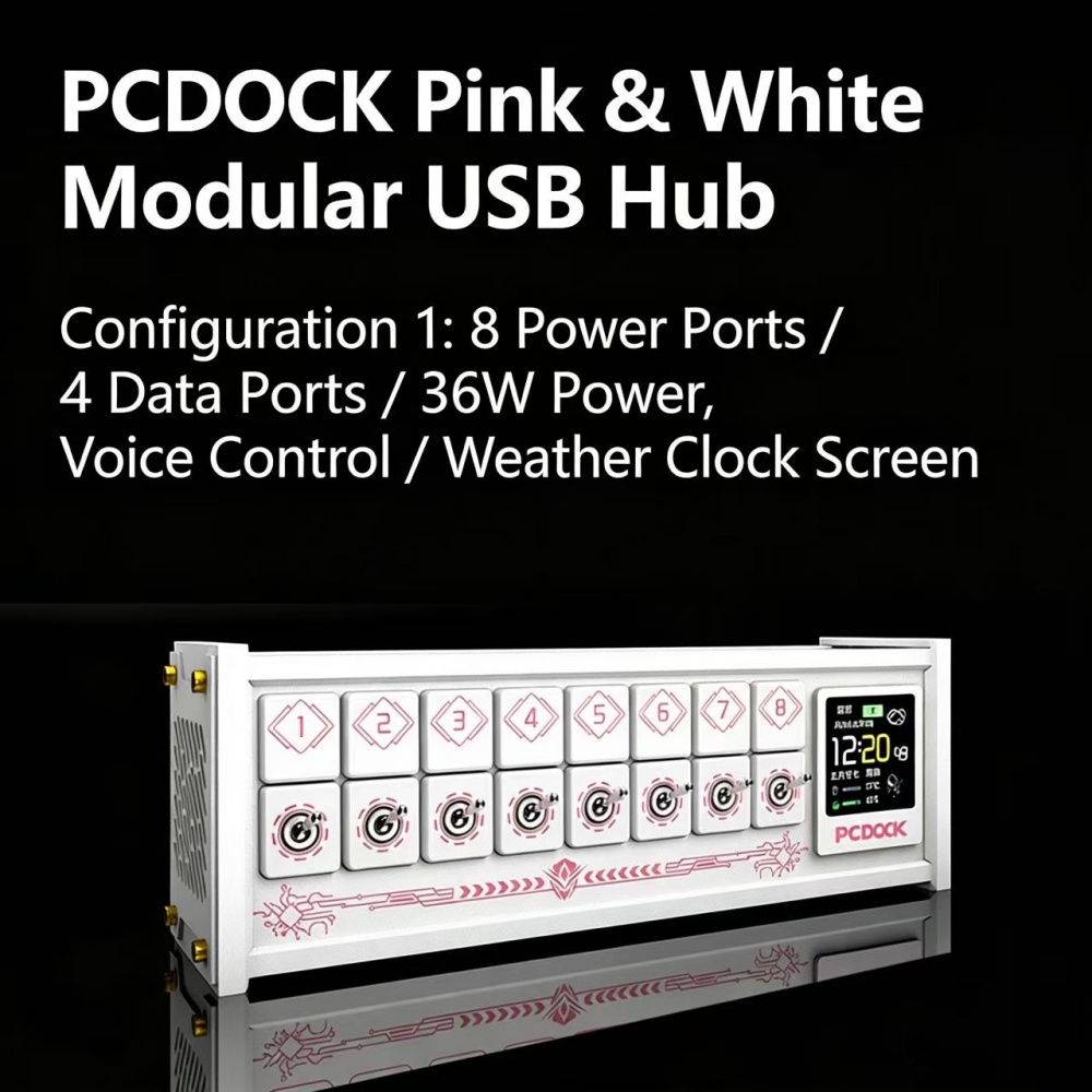 PCDOCK Block USB Desktop Power - Desk Setup With Laptop のレビューと価格